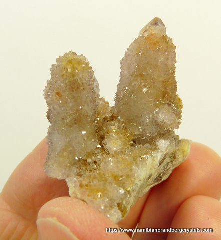 Cactus quartz crystals on a quartz matrix