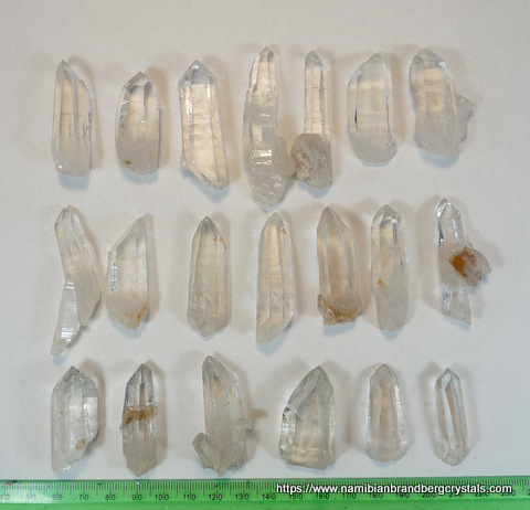 20 high quality clear quartz crystal specimens