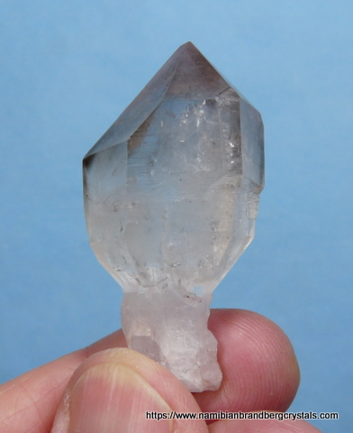 Quartz crystal sceptre with a hint of smoky colouring