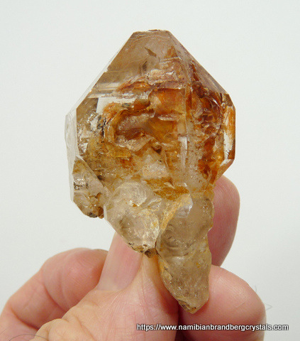 Double terminated window quartz crystal with unusual habit