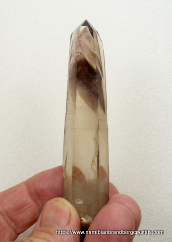 Light smoky quartz crystal with smoky phantom, rare find