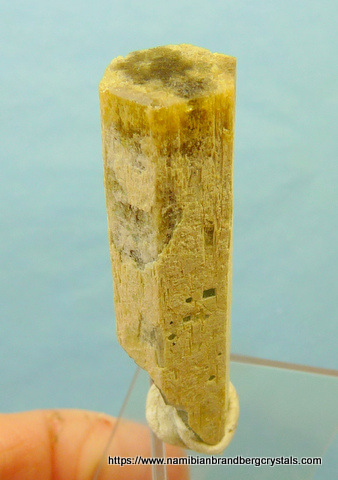 Bi-coloured beryl crystal from a rare find