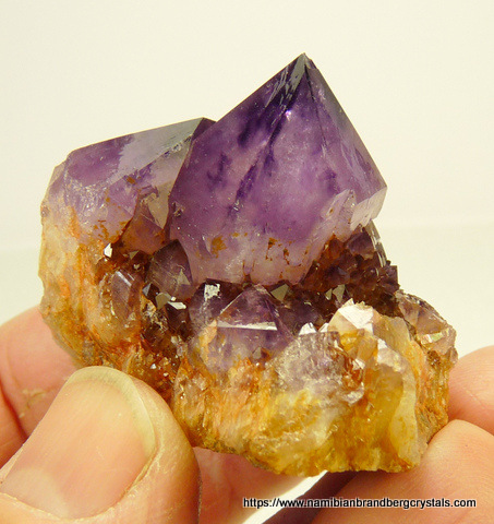 Amethyst quartz crystals on matrix