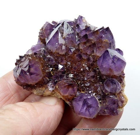 Amethyst cactus quartz crystal with lovely deep colouring