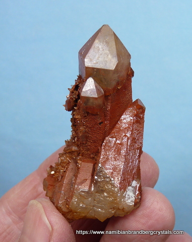 Quartz floater with prolific hematite covering