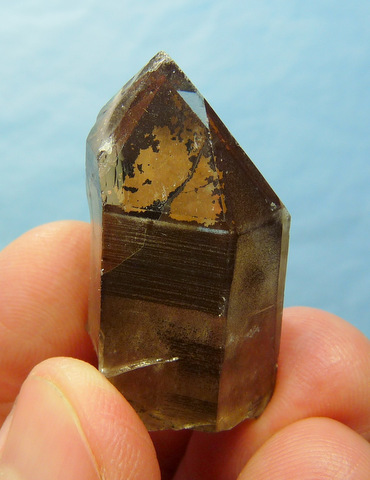 Phantom quartz crystal with interesting colouration