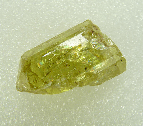 Very gemmy golden-green apatite crystal