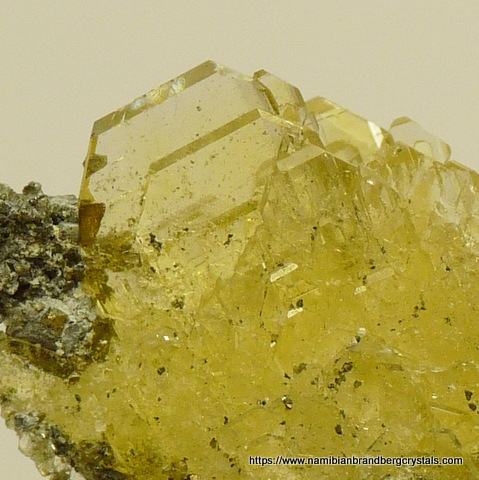 Bladed barite crystals with ?pyrite crystals, on matrix