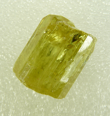 Very gemmy golden-green apatite crystal