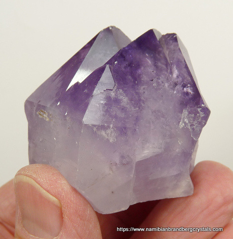 Stubby amethyst quartz crystal
