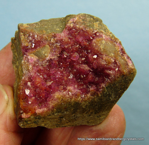 Cobaltoan dolomite crystals on matrix