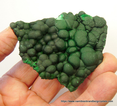 Plate of botryoidal malachite